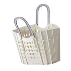 Laundry Basket Multifunction Plastic Foldable Clothes Hamper with Handles for Home Bathroom White
