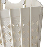 Laundry Basket Multifunction Plastic Foldable Clothes Hamper with Handles for Home Bathroom White