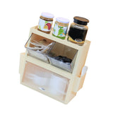 Tea Bag Storage Rack Wall Hanging Space Saving Tea Bag Box for Coffee Capsule Snacks Home Office Cream Yellow