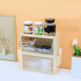 Tea Bag Storage Rack Wall Hanging Space Saving Tea Bag Box for Coffee Capsule Snacks Home Office Cream Yellow