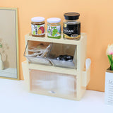 Tea Bag Storage Rack Wall Hanging Space Saving Tea Bag Box for Coffee Capsule Snacks Home Office Cream Yellow