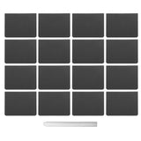 16pcs V Shaped Mini Chalkboard Sign Erasable Reusable for Food Table Numbers Message Boards Party Decorations Event Supplies with Pen