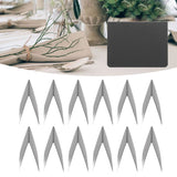 16pcs V Shaped Mini Chalkboard Sign Erasable Reusable for Food Table Numbers Message Boards Party Decorations Event Supplies with Pen