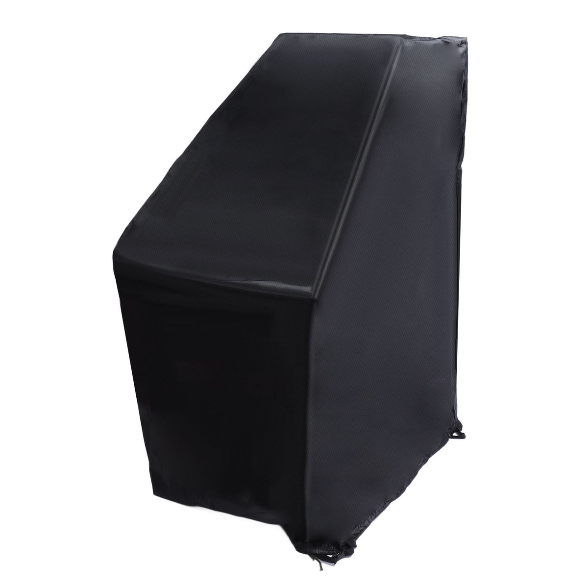 Outdoor Chair Cover Black Oxford Cloth Waterproof Wind Dust UV Proof Furniture Cover with Buckle Adjustable Drawstring