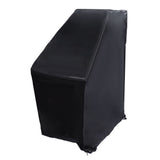 Outdoor Chair Cover Black Oxford Cloth Waterproof Wind Dust UV Proof Furniture Cover with Buckle Adjustable Drawstring