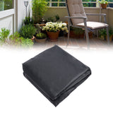 Outdoor Chair Cover Black Oxford Cloth Waterproof Wind Dust UV Proof Furniture Cover with Buckle Adjustable Drawstring