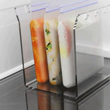Ziplock Bag Holder Baggy Rack Holder for Food Prep Bag Freezer Bag Space Saving Food Storage Bag Stand - Extra Image