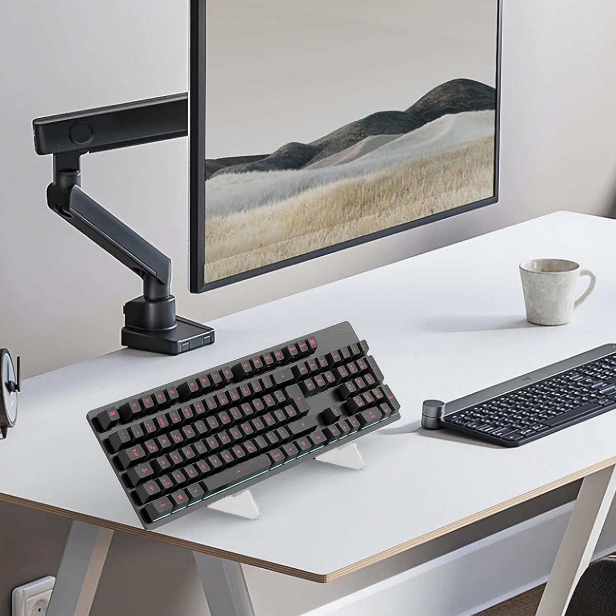 Mechanical Keyboard Storage Stand Multipurpose Detachable Transparent Acrylic Keyboard Display Stand for Office
