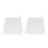 2PCS Floating Shelf Acrylic Wall Shelf Easy Installation Wall Mount for Speaker Monitor Living Room Wall Decor - Rear View