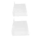 2PCS Floating Shelf Acrylic Wall Shelf Easy Installation Wall Mount for Speaker Monitor Living Room Wall Decor - Close-Up Angle