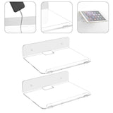 2PCS Floating Shelf Acrylic Wall Shelf Easy Installation Wall Mount for Speaker Monitor Living Room Wall Decor