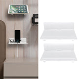 2PCS Floating Shelf Acrylic Wall Shelf Easy Installation Wall Mount for Speaker Monitor Living Room Wall Decor - Extra Image