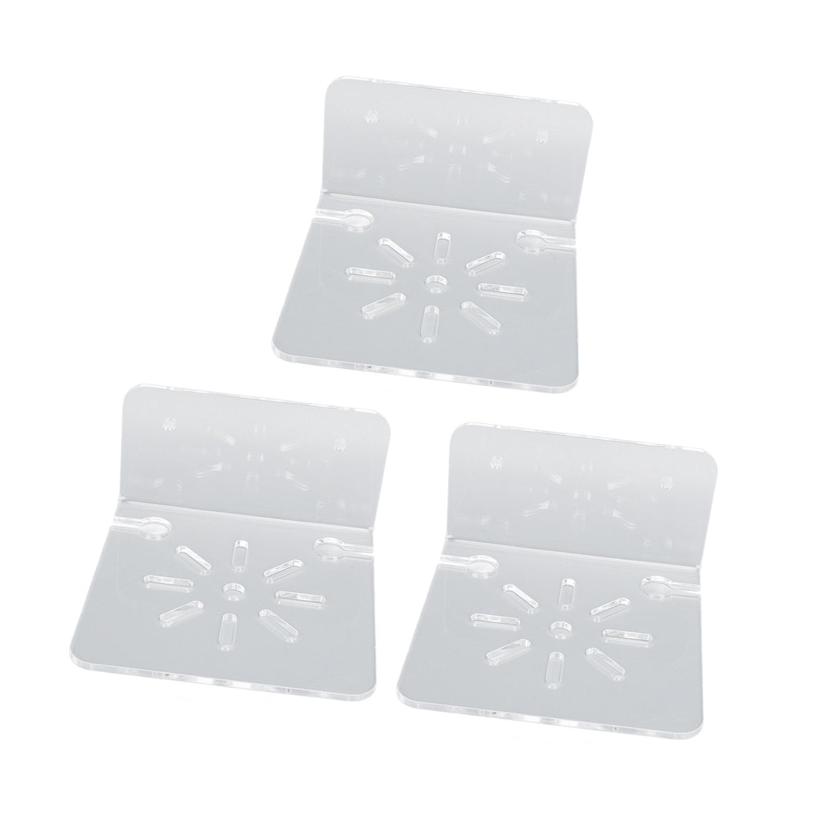 3pcs Acrylic Small Wall Shelf Floating Shelf for Security Cameras Clear Wall Shelves for Security Camera Speaker