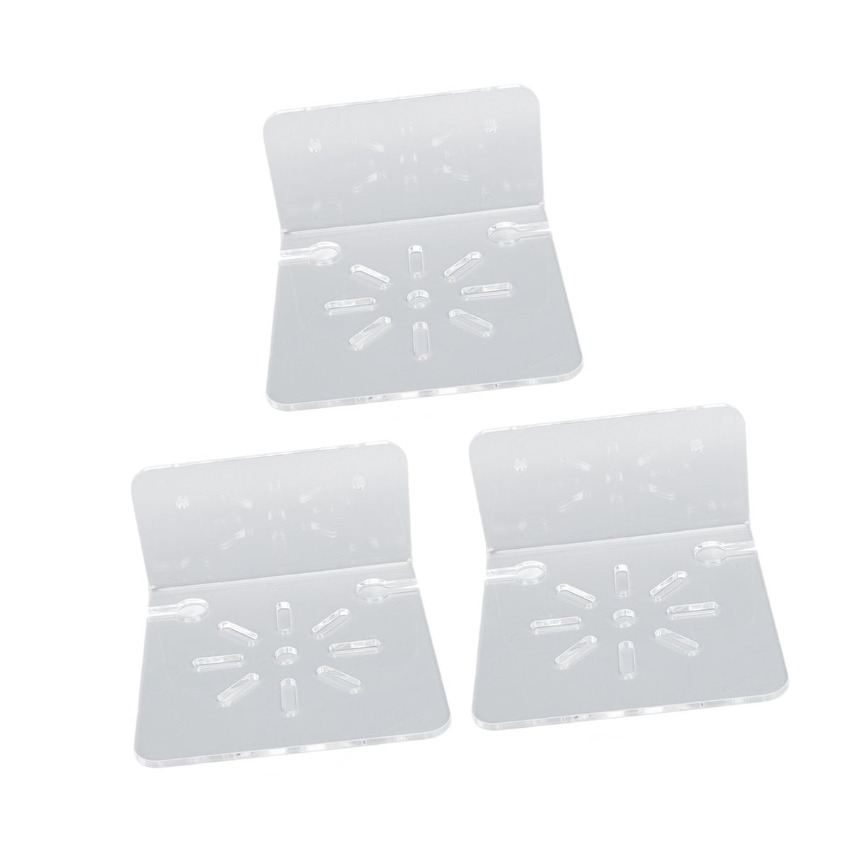 3pcs Acrylic Small Wall Shelf Floating Shelf for Security Cameras Clear Wall Shelves for Security Camera Speaker