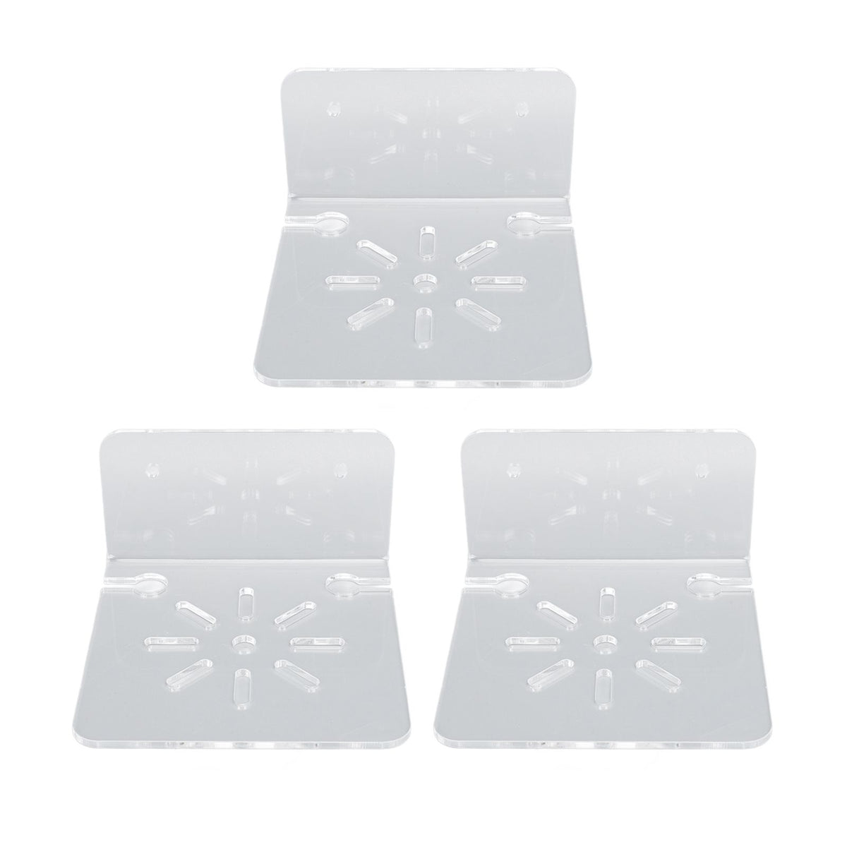 3pcs Acrylic Small Wall Shelf Floating Shelf for Security Cameras Clear Wall Shelves for Security Camera Speaker