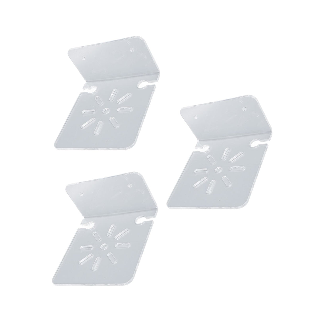 3pcs Acrylic Small Wall Shelf Floating Shelf for Security Cameras Clear Wall Shelves for Security Camera Speaker