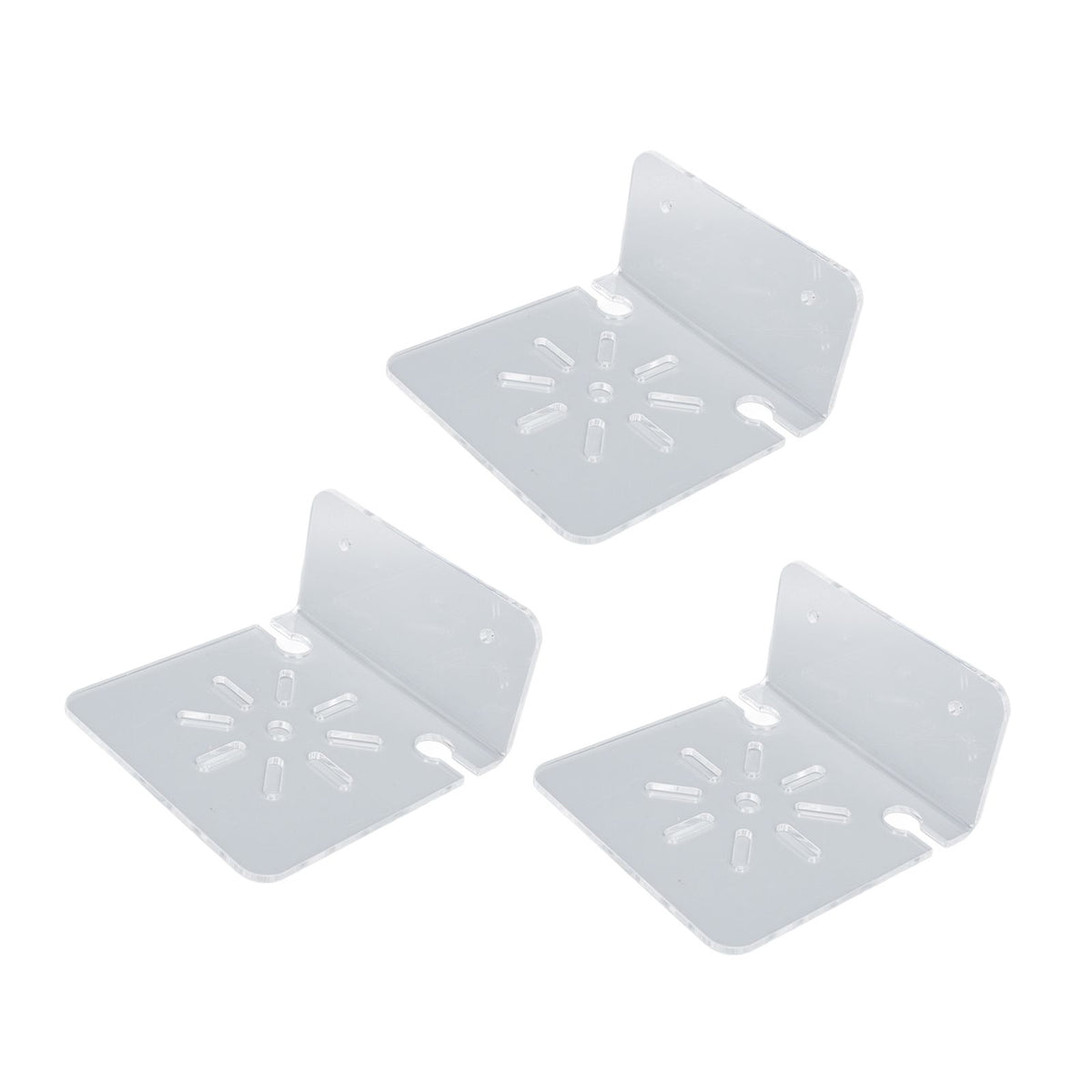 3pcs Acrylic Small Wall Shelf Floating Shelf for Security Cameras Clear Wall Shelves for Security Camera Speaker