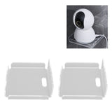 2pcs Small Speaker Wall Shelf Acrylic Adhesive Multi Angle Adjustment Space Saving Security Cameras Floating Shelf for Home Office