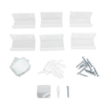 6Pcs Wall Mount Vinyl Record Shelf Clear Clear Acrylic Record CD Storage Rack Floating Wall Shelves for Bathroom Bedroom Living Room Kitchen