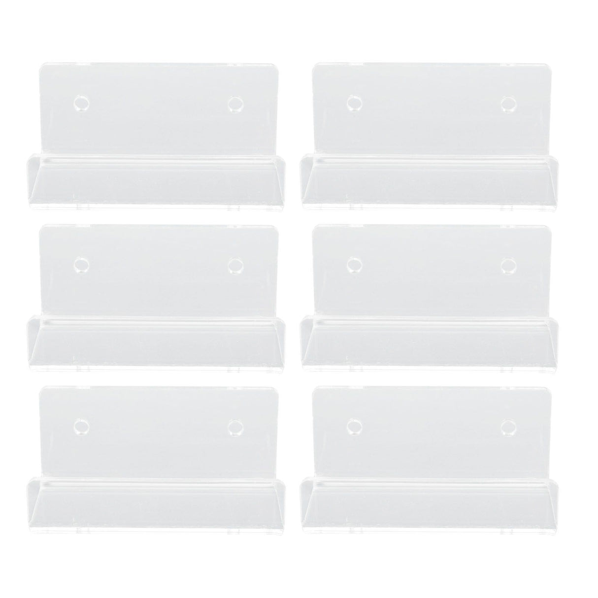 6Pcs Wall Mount Vinyl Record Shelf Clear Clear Acrylic Record CD Storage Rack Floating Wall Shelves for Bathroom Bedroom Living Room Kitchen