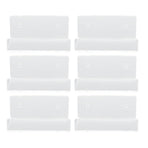 6Pcs Wall Mount Vinyl Record Shelf Clear Clear Acrylic Record CD Storage Rack Floating Wall Shelves for Bathroom Bedroom Living Room Kitchen