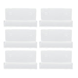 6Pcs Wall Mount Vinyl Record Shelf Clear Clear Acrylic Record CD Storage Rack Floating Wall Shelves for Bathroom Bedroom Living Room Kitchen - Front View
