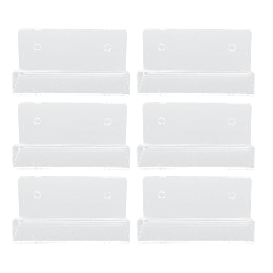 6Pcs Wall Mount Vinyl Record Shelf Clear Clear Acrylic Record CD Storage Rack Floating Wall Shelves for Bathroom Bedroom Living Room Kitchen