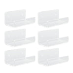 6Pcs Wall Mount Vinyl Record Shelf Clear Clear Acrylic Record CD Storage Rack Floating Wall Shelves for Bathroom Bedroom Living Room Kitchen