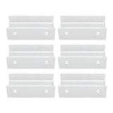 6Pcs Wall Mount Vinyl Record Shelf Clear Clear Acrylic Record CD Storage Rack Floating Wall Shelves for Bathroom Bedroom Living Room Kitchen