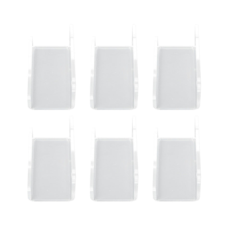 6Pcs Wall Mount Vinyl Record Shelf Clear Clear Acrylic Record CD Storage Rack Floating Wall Shelves for Bathroom Bedroom Living Room Kitchen