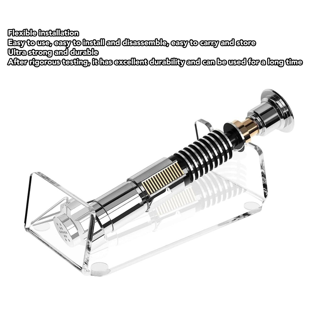 YX009 Acrylic Lightsaber Display Stand Sword Stand with Anti Slip Pad for Lightsaber Handle Dagger Piccolo