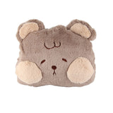 Stuffed Animals Travel Blanket Pillow Set Soft Plush Hugging Pillow Cute Plush Toy with Hand Warmer Design for Travel Home Office Bear
