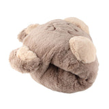 Stuffed Animals Travel Blanket Pillow Set Soft Plush Hugging Pillow Cute Plush Toy with Hand Warmer Design for Travel Home Office Bear