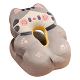Ice Silk V Shaped Nap Pillow Napping Artifact Cute Animal Sleeping Pillow Cushion for Office Students Grey Cat