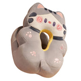 Ice Silk V Shaped Nap Pillow Napping Artifact Cute Animal Sleeping Pillow Cushion for Office Students Grey Cat