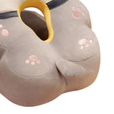 Ice Silk V Shaped Nap Pillow Napping Artifact Cute Animal Sleeping Pillow Cushion for Office Students Grey Cat - Extra Image