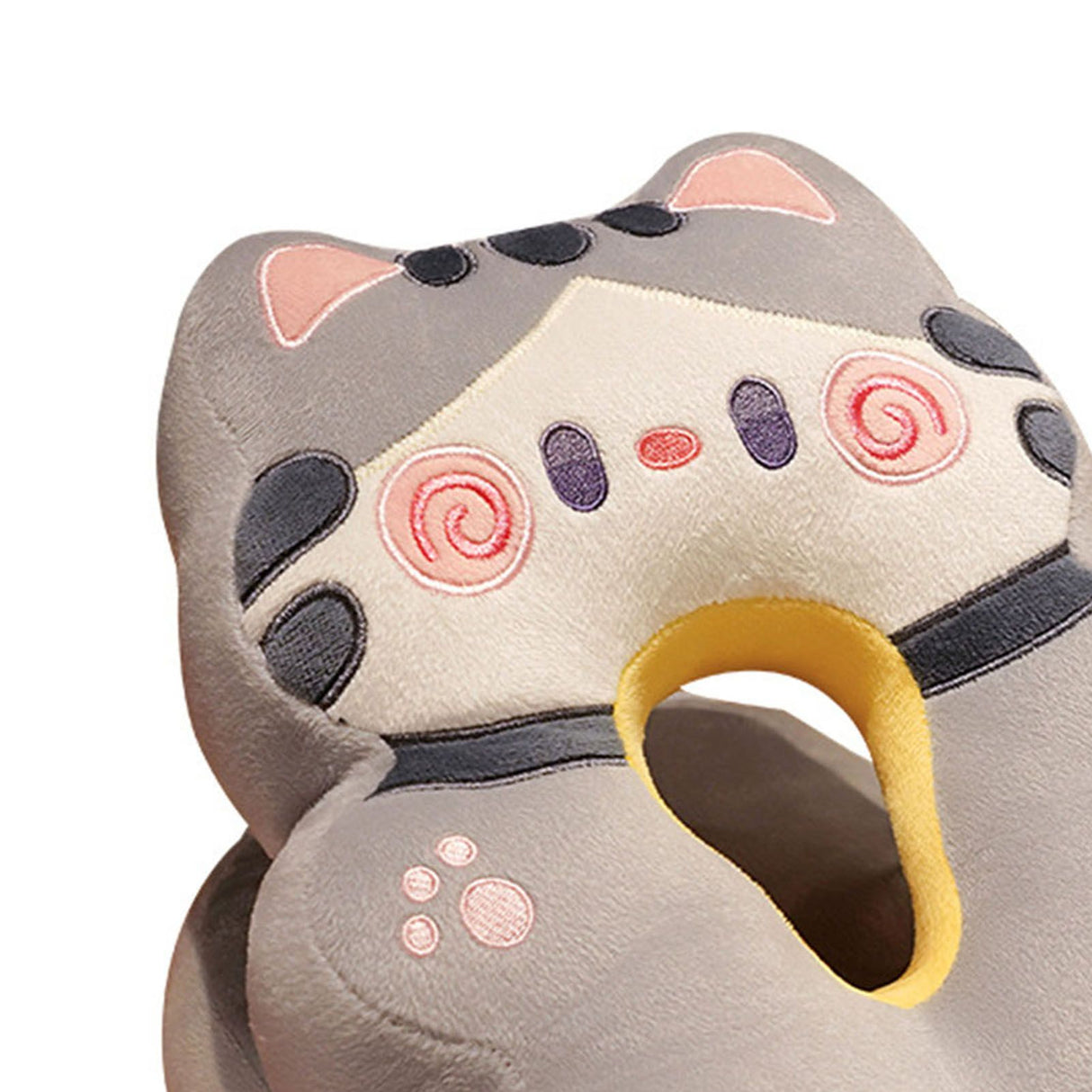 Ice Silk V Shaped Nap Pillow Napping Artifact Cute Animal Sleeping Pillow Cushion for Office Students Grey Cat