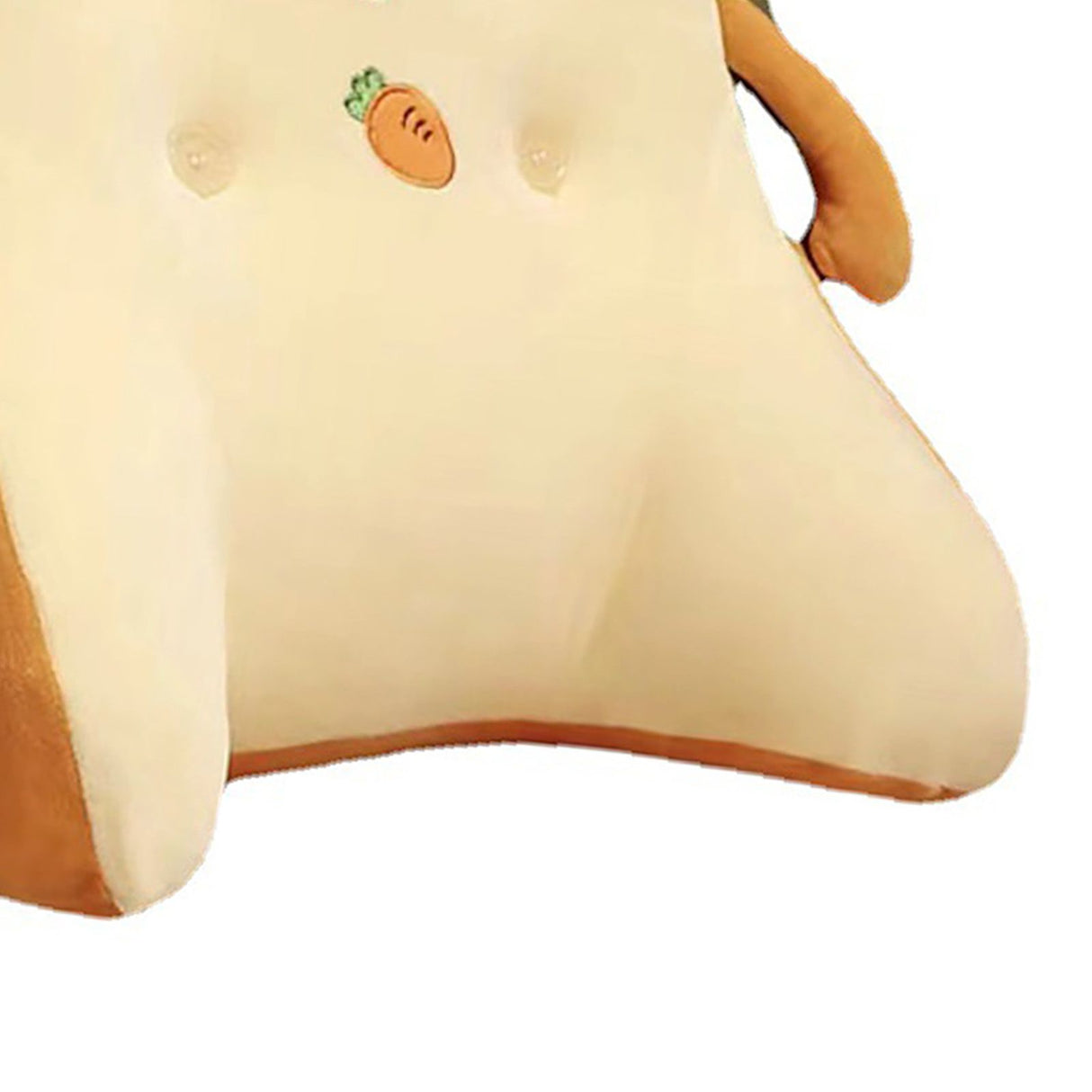 Backrest Pillow Washable Removable Cover Soft Cartoon Animal Back Support Cushion for Office Chair Bedside Carrot