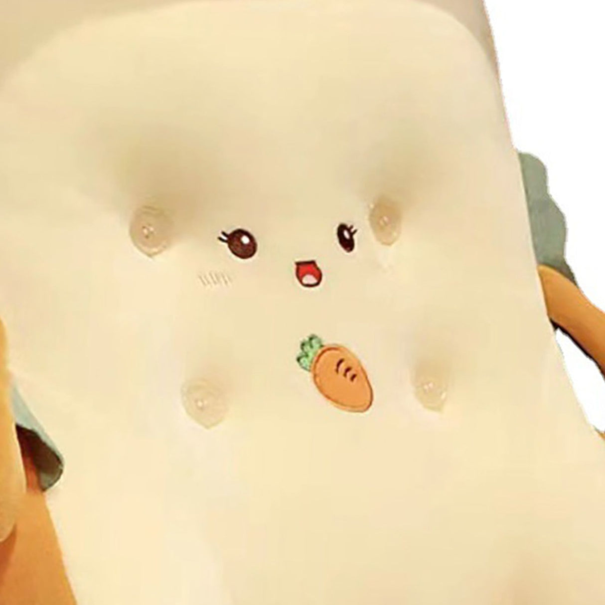Backrest Pillow Washable Removable Cover Soft Cartoon Animal Back Support Cushion for Office Chair Bedside Carrot