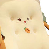 Backrest Pillow Washable Removable Cover Soft Cartoon Animal Back Support Cushion for Office Chair Bedside Carrot - Extra Image