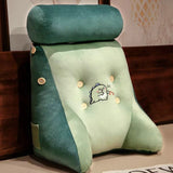 Backrest Pillow Washable Removable Cover Soft Cartoon Animal Back Support Cushion for Office Chair Bedside Dinosaur