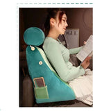 Backrest Pillow Washable Removable Cover Soft Cartoon Animal Back Support Cushion for Office Chair Bedside Dinosaur