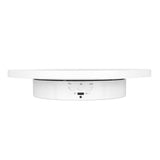Rotating Display Stand 2 in 1 Automatic 360 Degree Electric Turntable with Remote Control for Photography Product Jewelry White - Side View