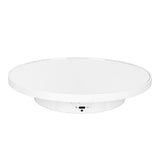 Rotating Display Stand 2 in 1 Automatic 360 Degree Electric Turntable with Remote Control for Photography Product Jewelry White - Top-Down View