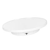 Rotating Display Stand 2 in 1 Automatic 360 Degree Electric Turntable with Remote Control for Photography Product Jewelry White