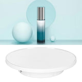 Rotating Display Stand 2 in 1 Automatic 360 Degree Electric Turntable with Remote Control for Photography Product Jewelry White