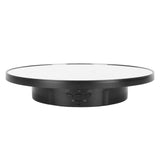 Rotating Display Stand 2 in 1 Automatic 360 Degree Electric Turntable with Remote Control for Photography Product Jewelry Black - Side View