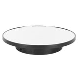 Rotating Display Stand 2 in 1 Automatic 360 Degree Electric Turntable with Remote Control for Photography Product Jewelry Black - Rear View