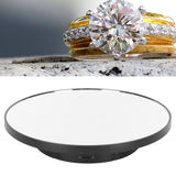 Rotating Display Stand 2 in 1 Automatic 360 Degree Electric Turntable with Remote Control for Photography Product Jewelry Black