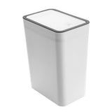 Household Garbage Cans Sealed Large Capacity Odorless With Press Top Plastic Trash Bin For Home Kitchen Living Room Bathroom White - Front View